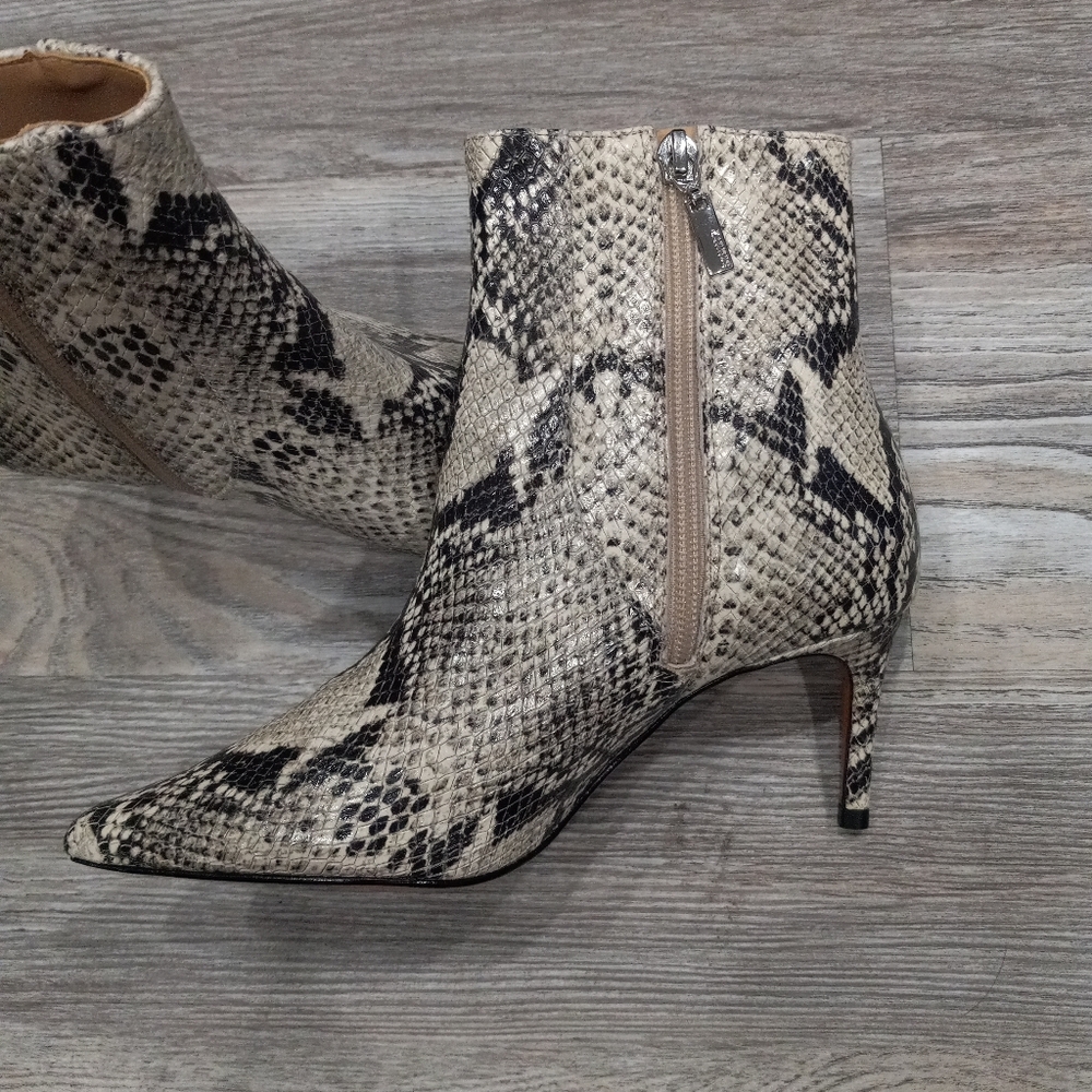 Schutz Bette Python Printed Leather Boots With St… - image 9